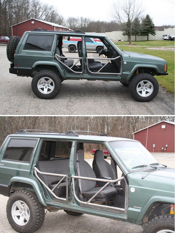 Jeep cherokee with tube doors