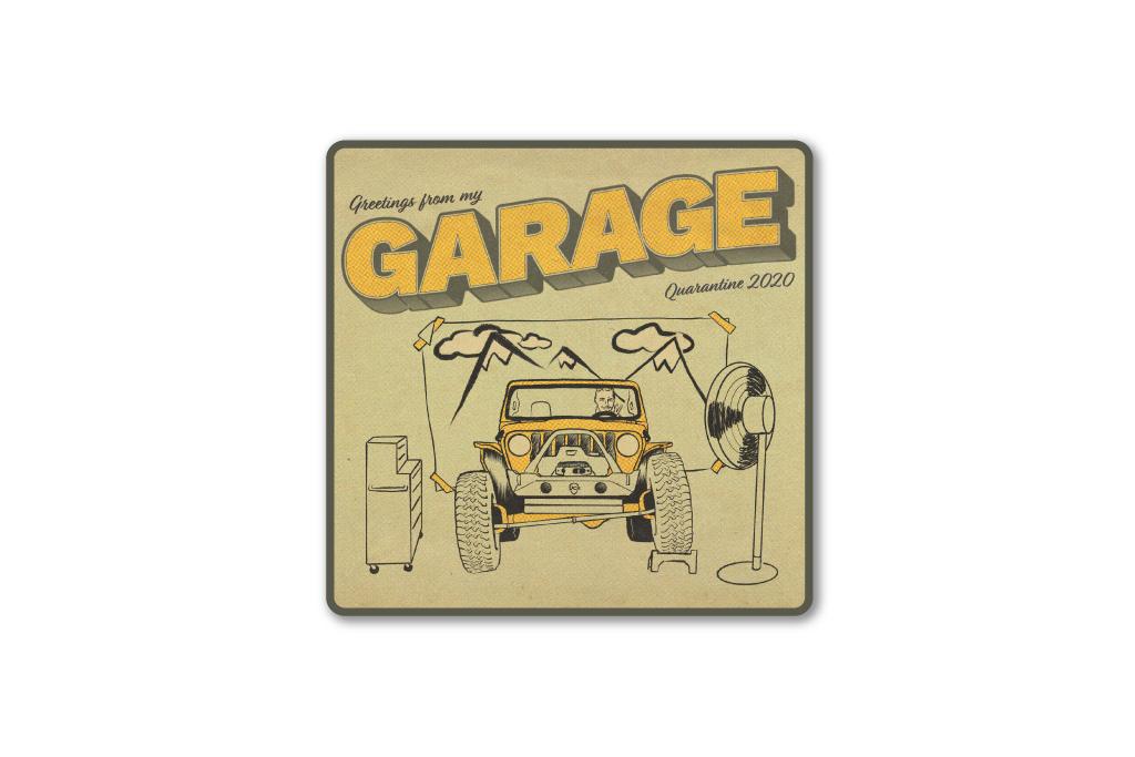 Greetings From My Garage | JCR's Dumb Sticker of the Month April